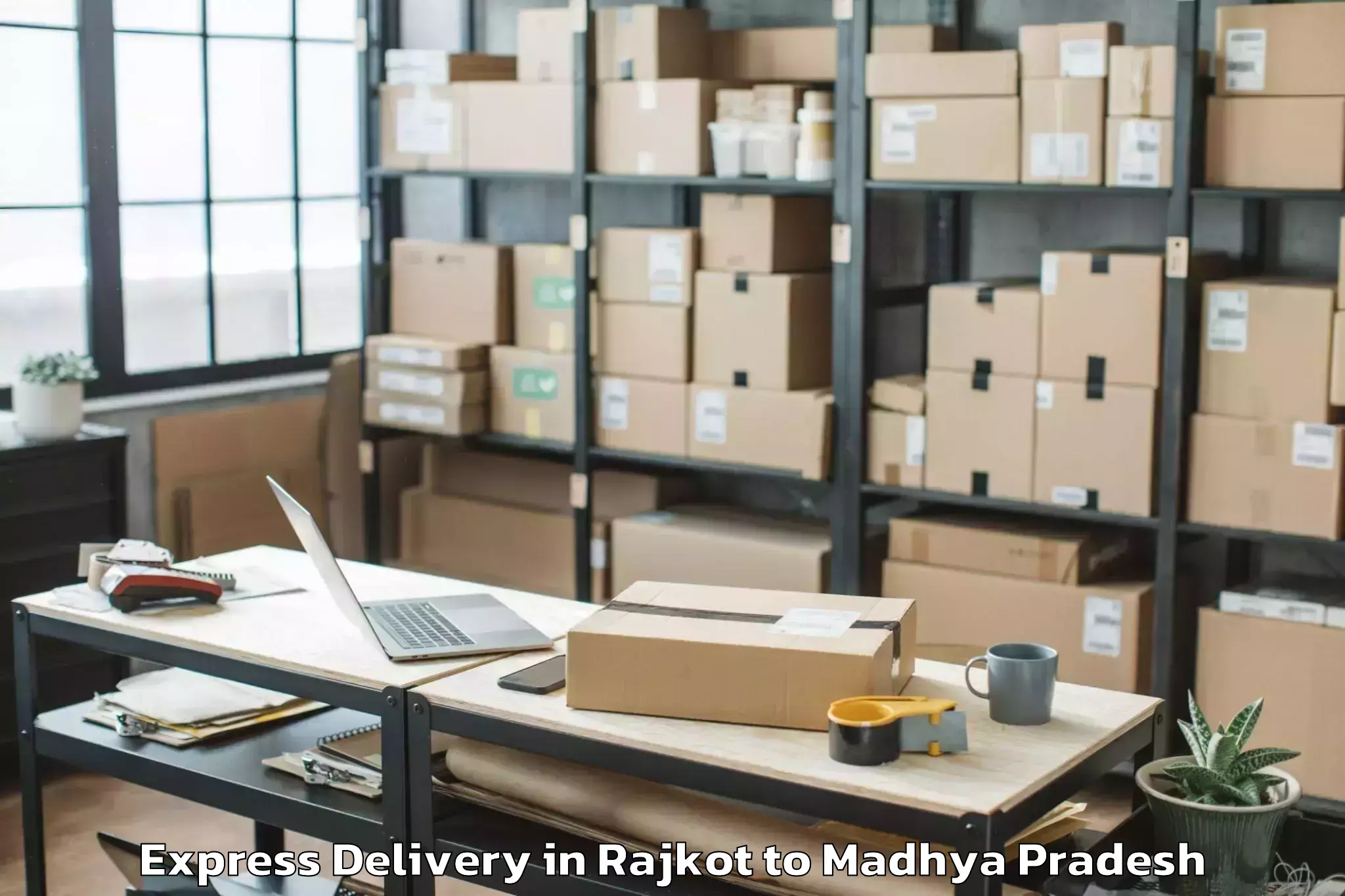 Book Rajkot to Ghugri Express Delivery Online